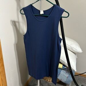 Zyia Navy blue ribbed tank